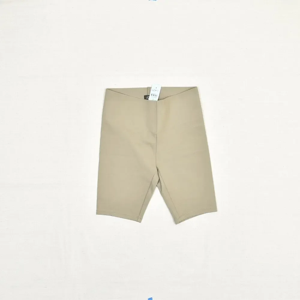 NEW Loft Women's Biker Shorts Pull On Solid Polyester Brown Size XSP